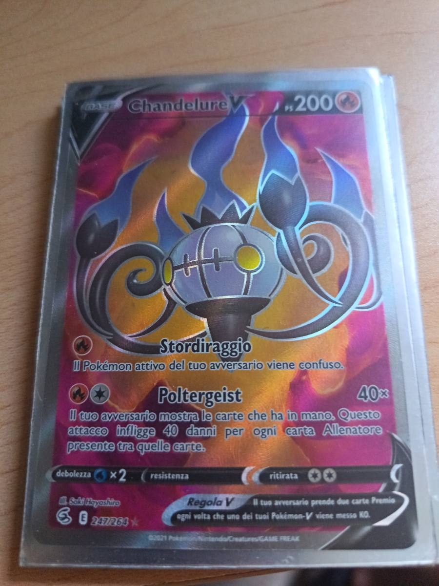 Pokémon TCG Italian Holo V Card Lot — Chandelure V, Lugia V, Unown V, Onion TG
