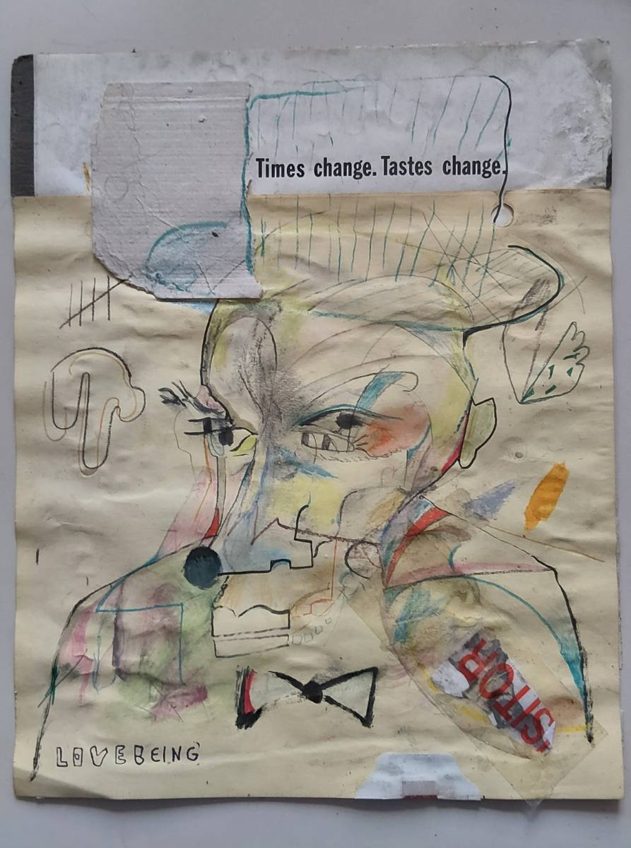 LOVEBEING | Original Mixed Media Collage Art — 'Times Change. Tastes Change.' by Lovebeing