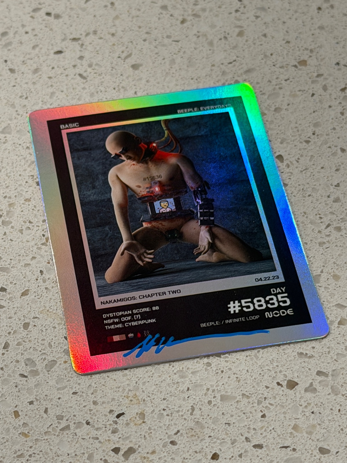 Beeple Everydays Trading Cards SIGNED Basic #5835 NAKAMIGOS: CHAPTER TWO