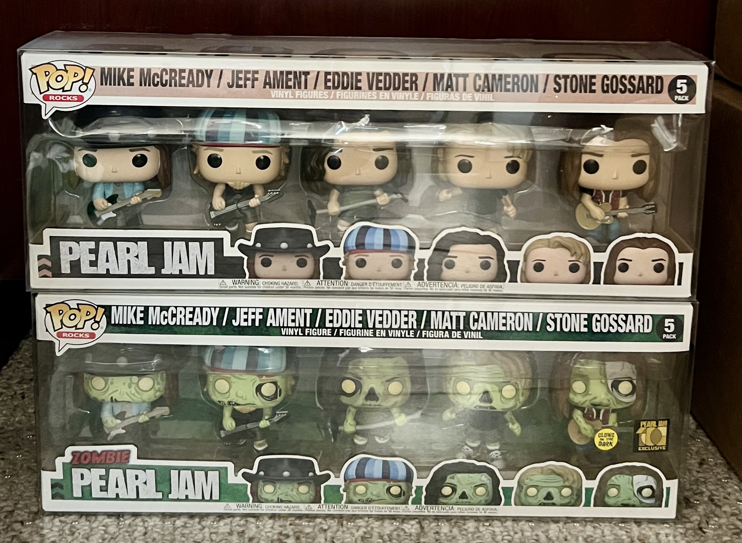 Pearl Jam Funko 5 Pack + Zombie 5 Pack Ten Club Exclusive